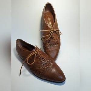 Leather Anne Wells Cottagecore Oxford Shoes
